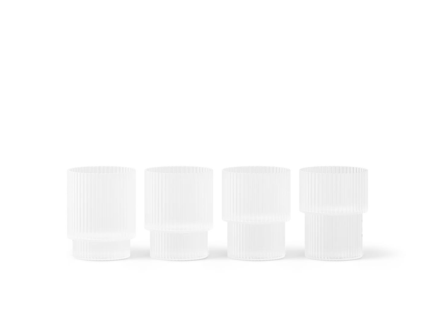 Ripple Glasses, Frosted - Ferm Living - Set of 4