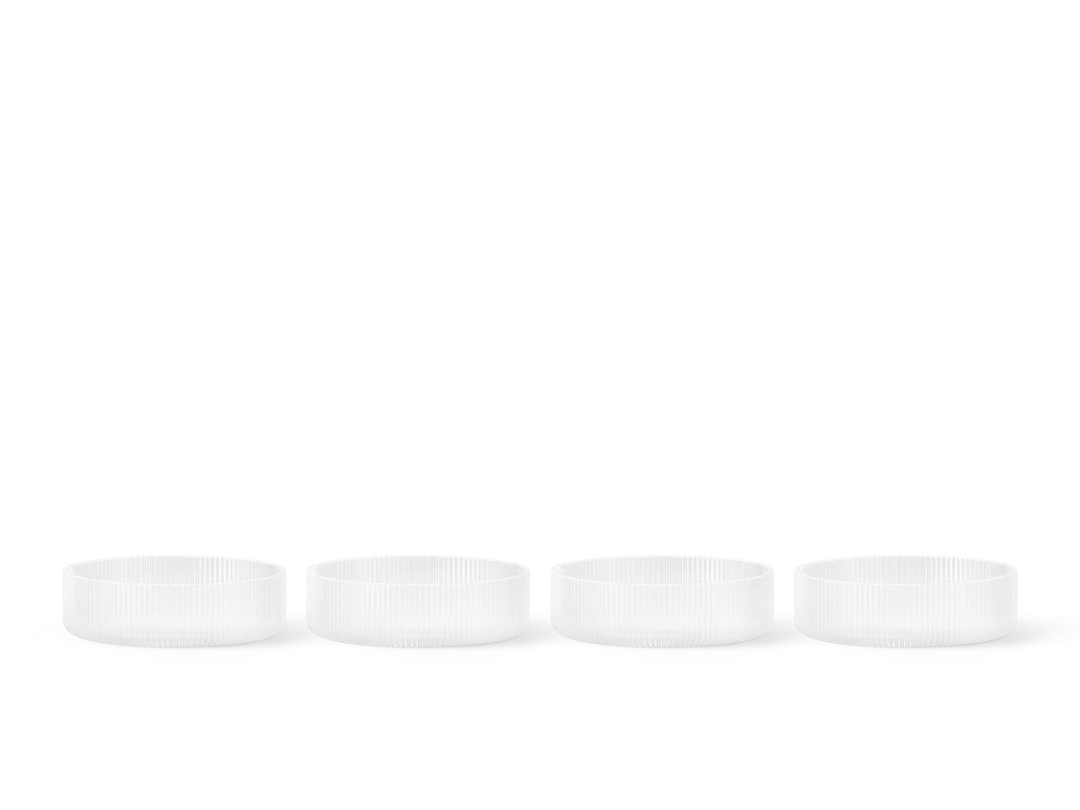 Frosted Glass Serving Bowls (Set of 4) - Ferm Living