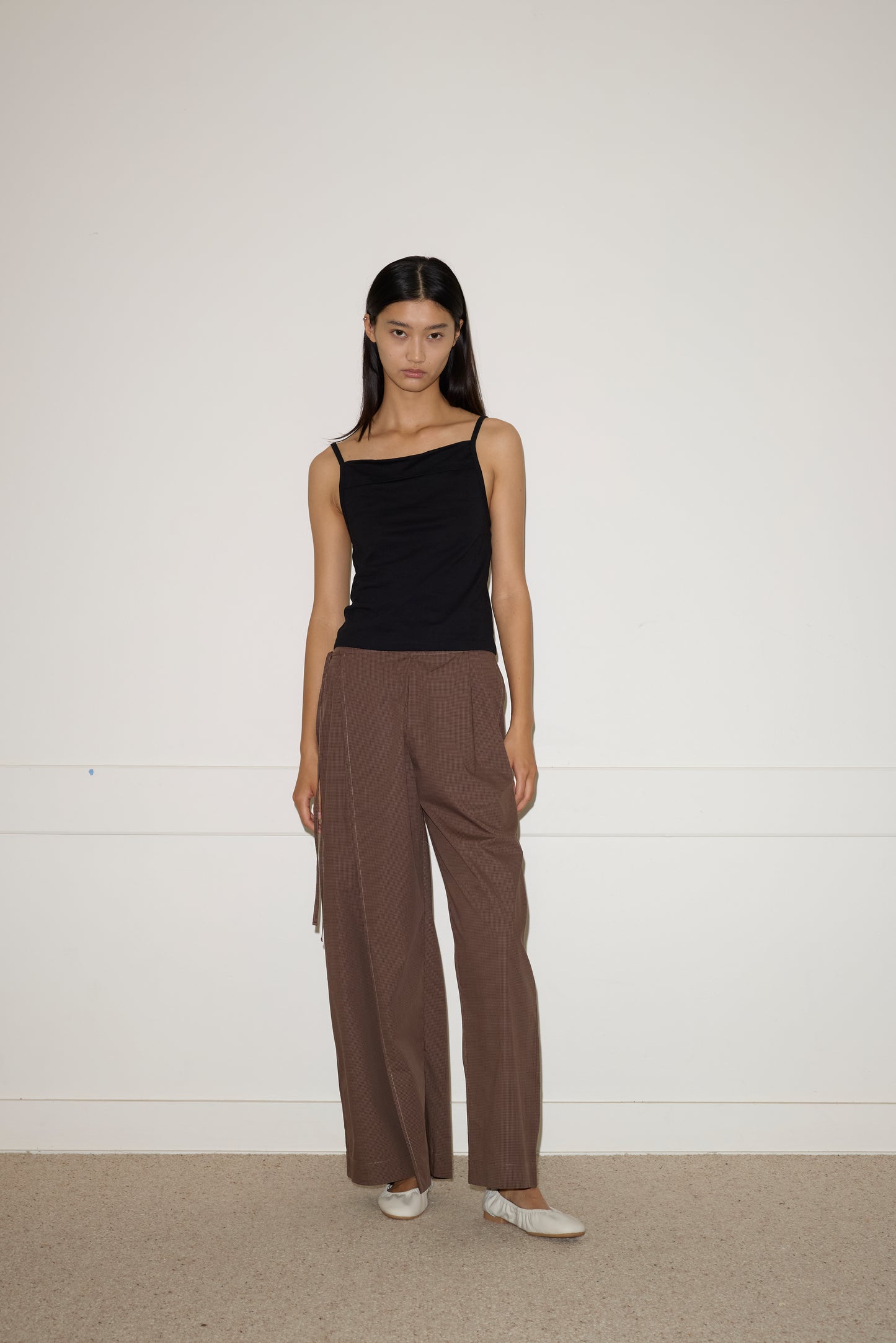 Double Layer, Pant, Carob check - Deiji Studios
