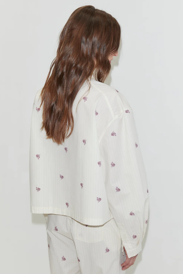 Boxy Long Set, Floral Stripe - Deiji Studios