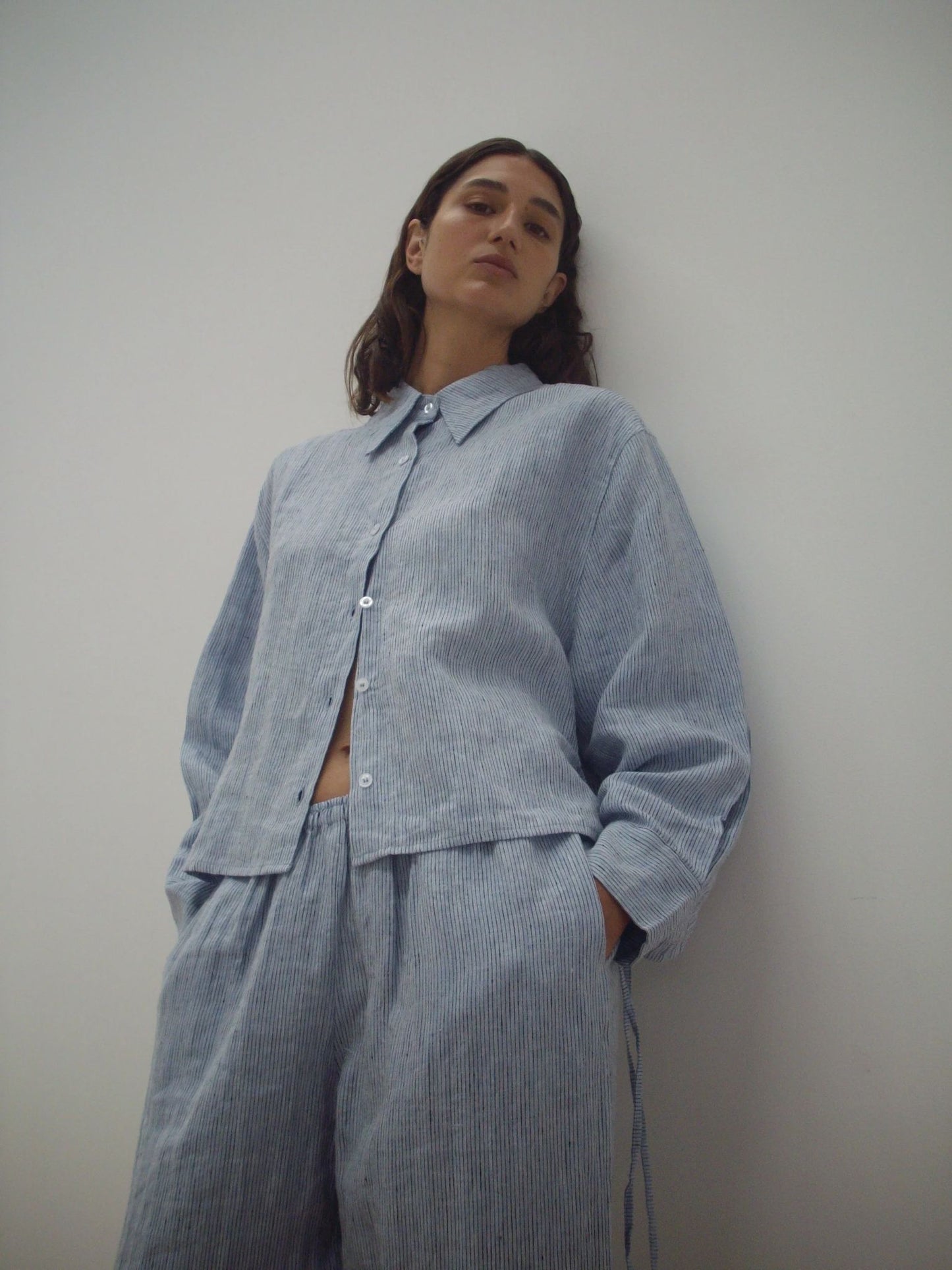 4 Tie Set, Blue Stripe - Deiji Studios