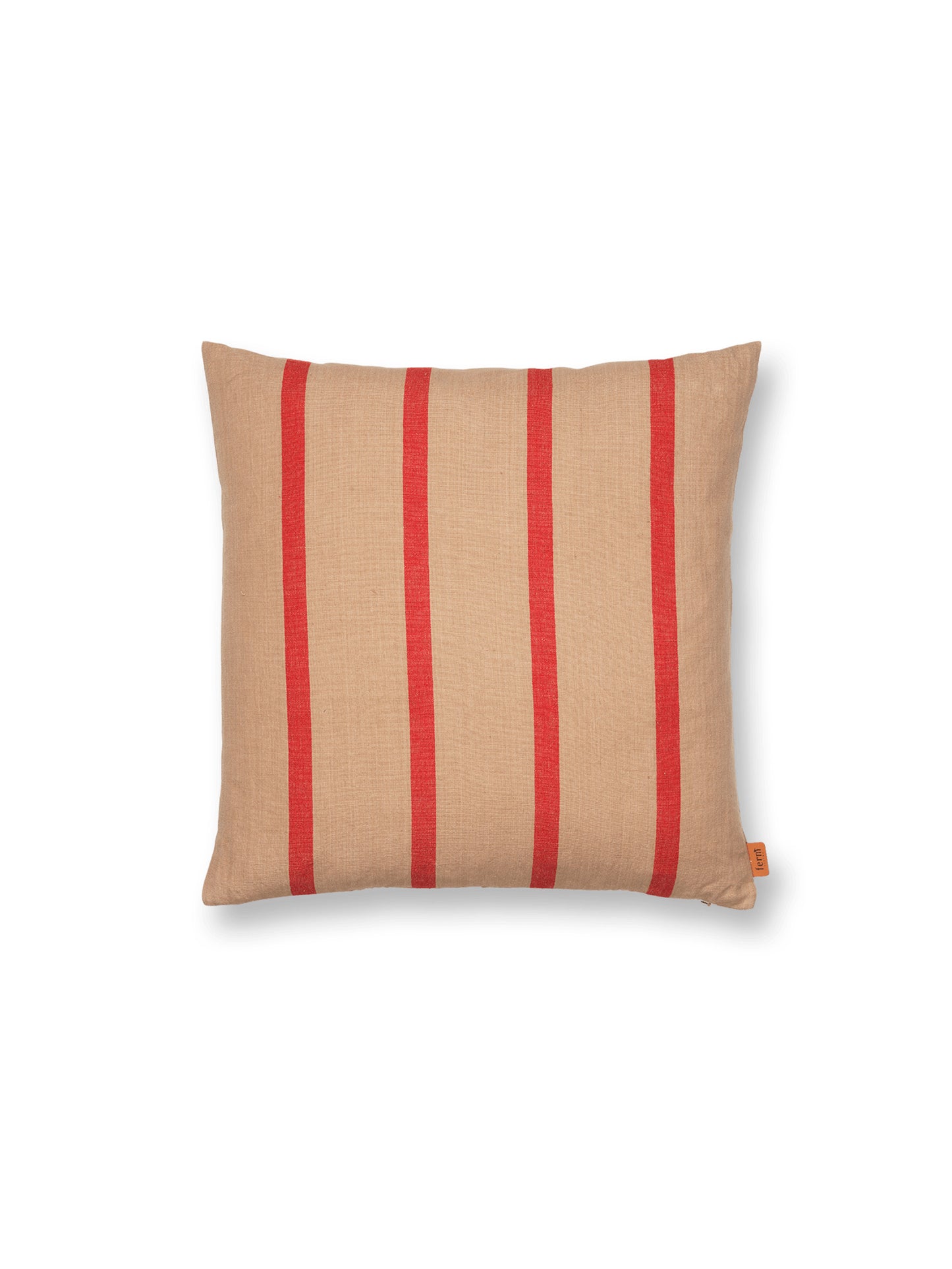 Cushion, Camel/Red Stripe - Ferm Living