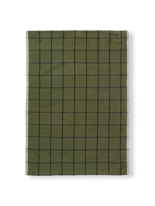 Tea Towel, Green/Black - Ferm Living
