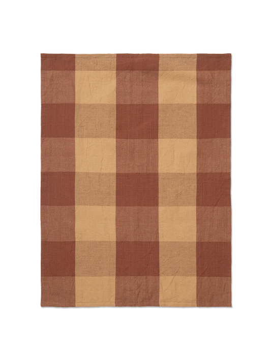 Tea Towel, Peach/Spice Red - Ferm Living
