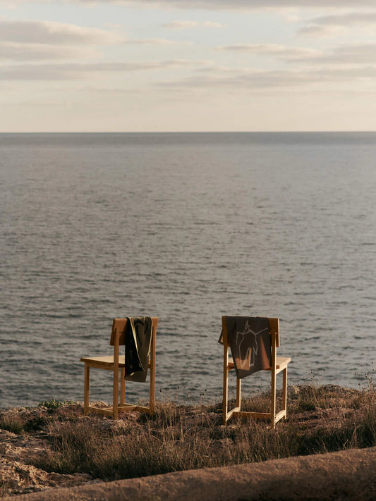 Vuelo Tea Towel, Elm Green & Coffee - Ferm Living