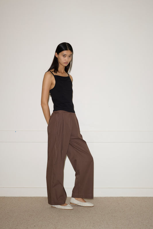 Double Layer, Pant, Carob check - Deiji Studios