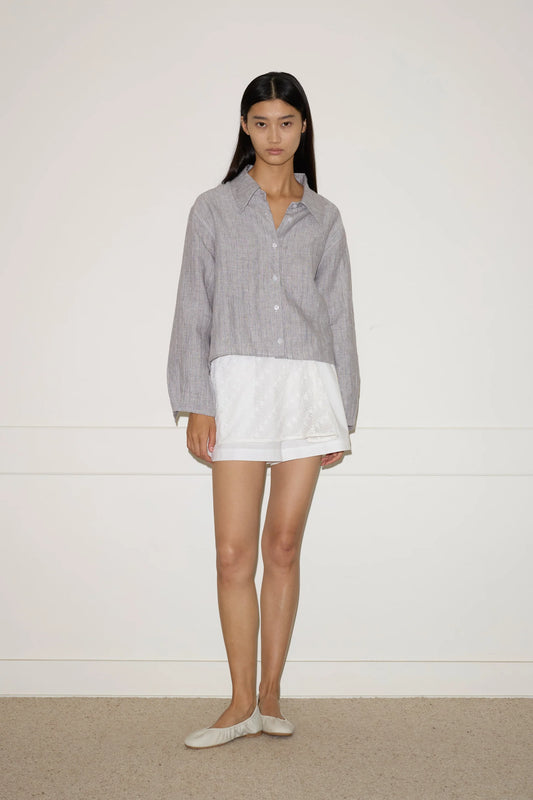 Collar Point Shirt, Haze Blue - Deiji Studios