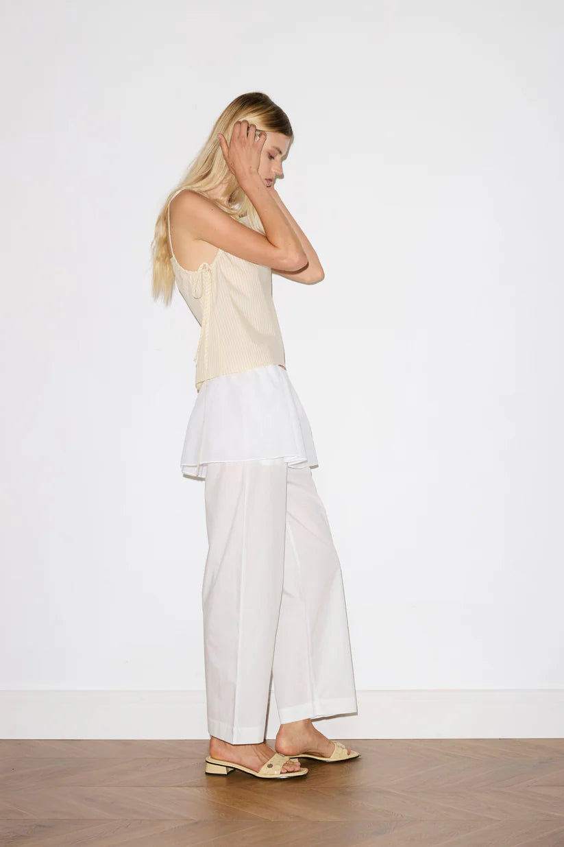 Ease Trouser, White - Deiji Studios
