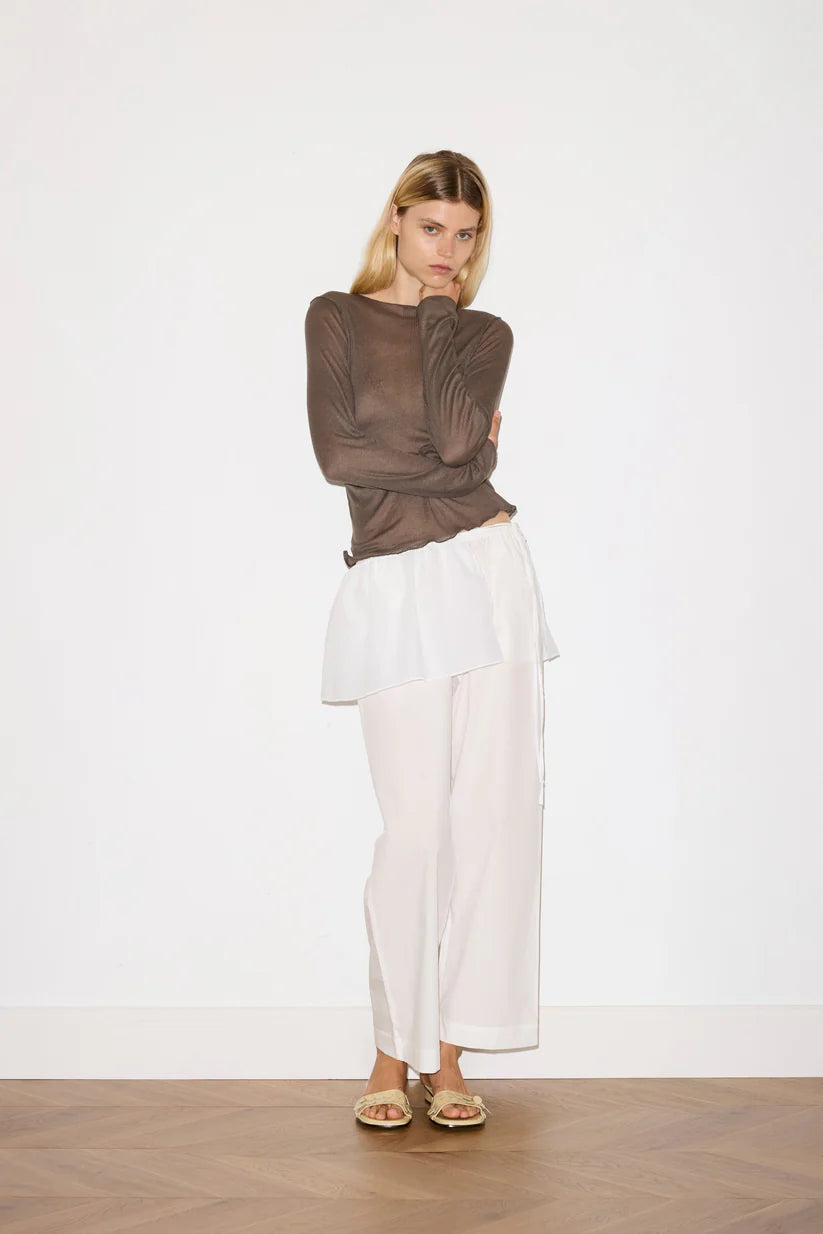 Ease Trouser, White - Deiji Studios
