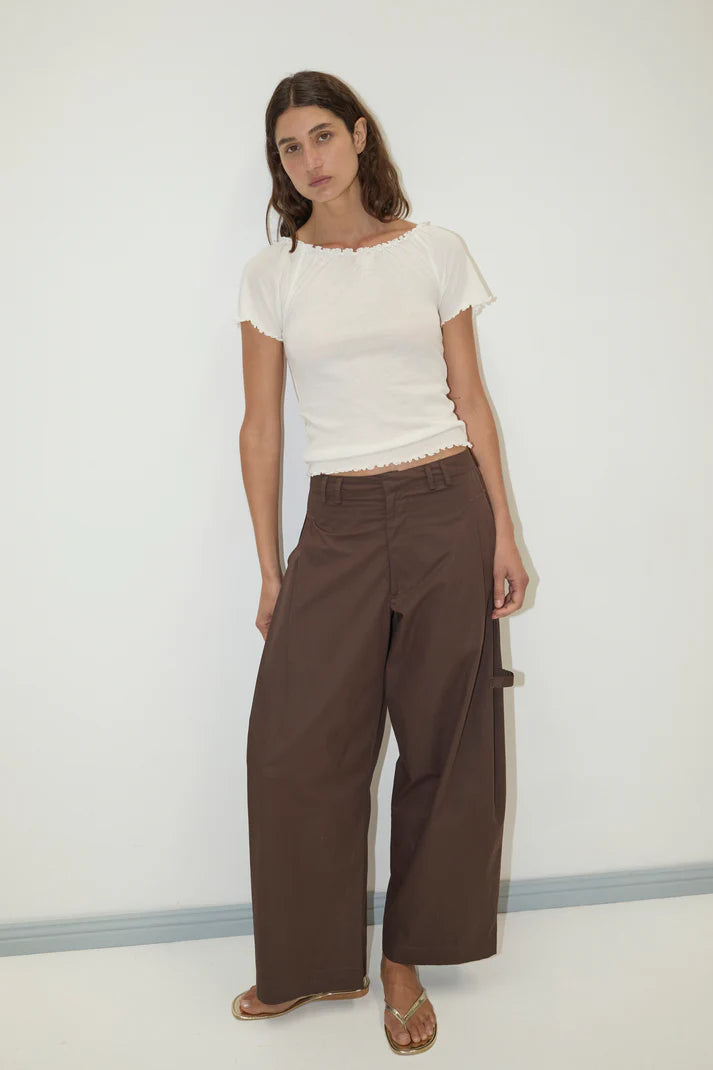 Tab Pant, Dark Brown - Deiji Studios