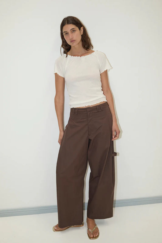 Tab Pant, Dark Brown - Deiji Studios