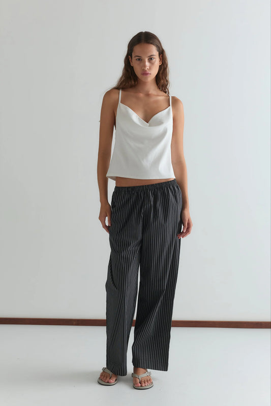 Ease Trouser, Mono Stripe - Deiji Studios