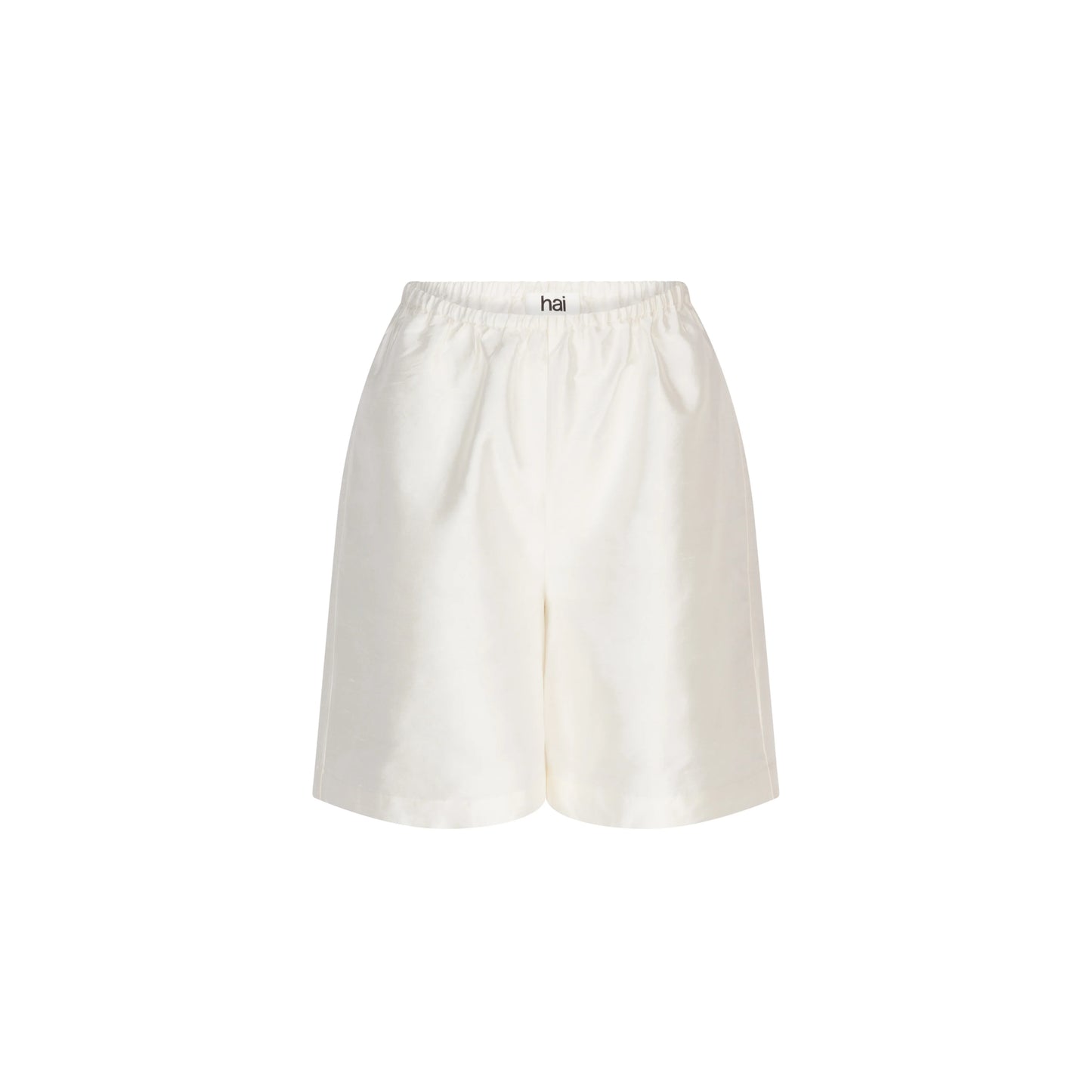 Ivory silk shorts, Hai
