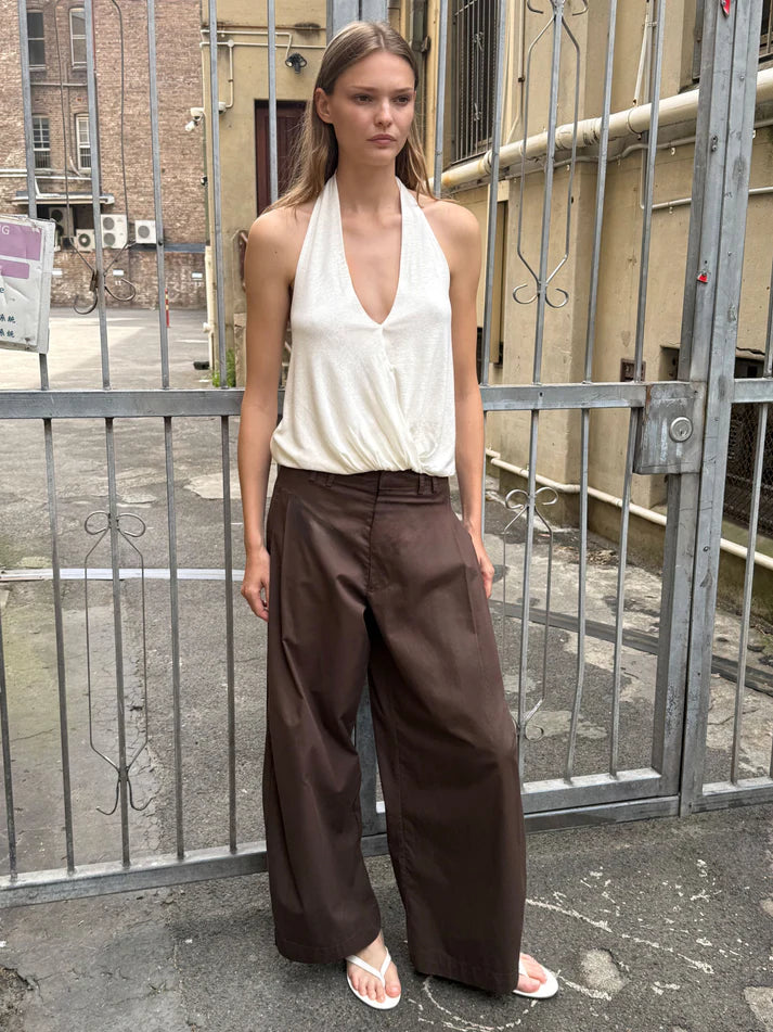 Tab Pant, Dark Brown - Deiji Studios