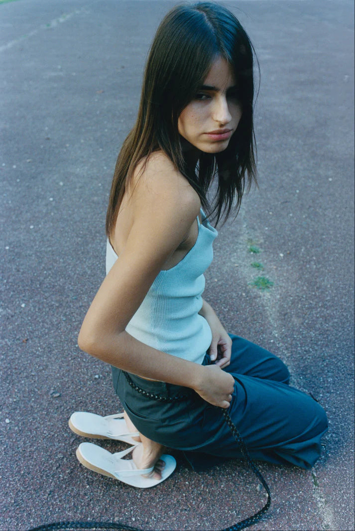 Fine Knot Top, Ice Blue - Deiji Studios