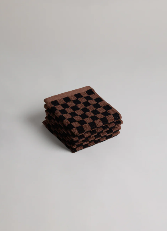 Tabac & Noir, Quill Face Cloth - Baina