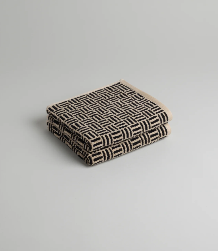 Sand & Noir, Torrens Hand Towel - Baina