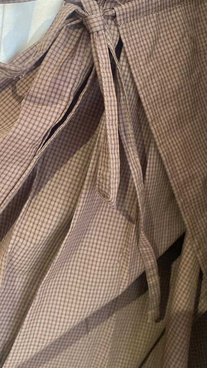 Double Layer, Pant, Carob check - Deiji Studios
