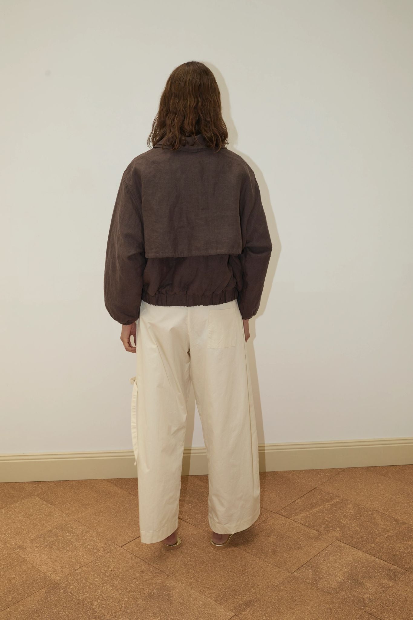 Double Layer Jacket, Bark (Brown) - Deiji Studios