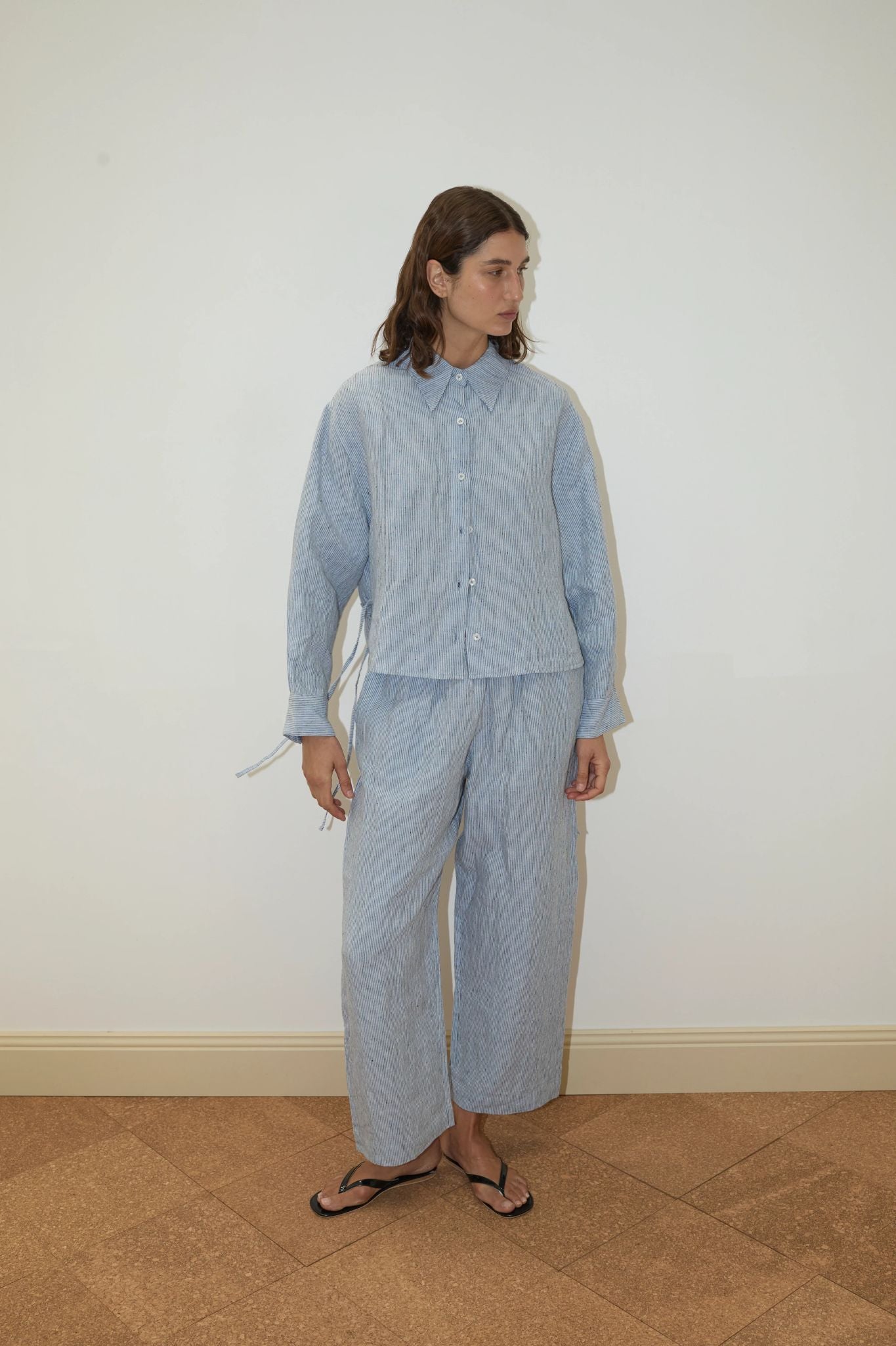 4 Tie Set, Blue Stripe - Deiji Studios