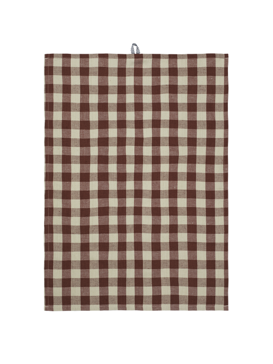 Tea Towel, Brown Check - Ferm Living